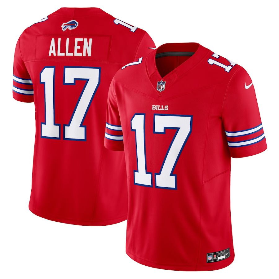 Men Buffalo Bills #17 Josh Allen Nike Red Vapor F.U.S.E. Limited NFL Jersey
